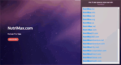 Desktop Screenshot of nutrimax.com