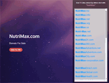 Tablet Screenshot of nutrimax.com